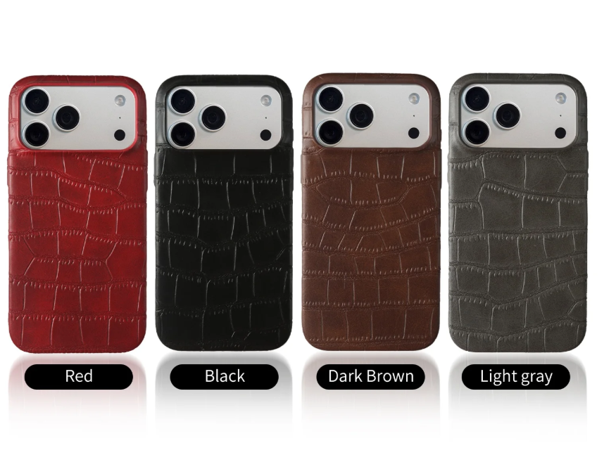 iPhone 17 Crocodile Pattern Leather Case
